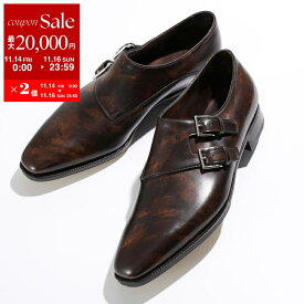 【11/14-11/16限定・最大2万円OFFクーポン配布中】JOHN LOBB ジョンロブ レザーシューズ CHAPEL PD チャペル 704180L 2Y MUSEUM CALF M/W メンズ レザー セミスクエアトゥ ダブルモンク 革靴 DARK-BROWN