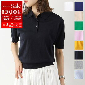 【11/14-11/16限定・最大2万円OFFクーポン配布中】JOHN SMEDLEY ジョンスメドレー ニット JILL COMMON FIT レディース ポロシャツ 30G 半袖 シーアイランドコットン カラー10色