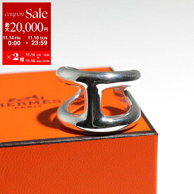 【11/14-11/16限定・最大2万円OFFクーポン配布中】HERMES エルメス リング オスモズ Bague Osmos GM H102536B メンズ Chaine d'ancre シェーヌダンクル オープン Hロゴ 指輪 silver925 SV シルバー