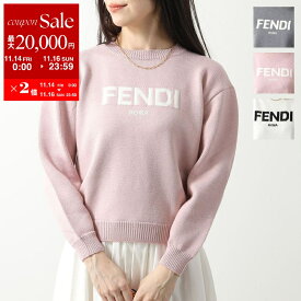【11/14-11/16限定・最大2万円OFFクーポン配布中】FENDI KIDS フェンディ キッズ セーター JUG147 AOCH レディース ガールズ ニット 長袖 ロゴ クルーネック ウール カラー3色