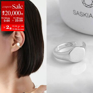 y11/14-11/16Eő2~OFFN[|zzzSaskia Diez TXLAfBbc C[Jt SIGNET EARCUFF SMALL fB[X sL[O ANZT[ SILVER