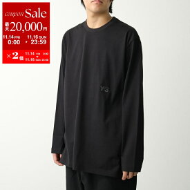 【11/14-11/16限定・最大2万円OFFクーポン配布中】Y-3 ワイスリー Tシャツ U LS TEE ロングスリーブ ティー IW0068 メンズ 長袖 ロンT シングルジャージー ロゴ BLACK