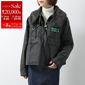 y11/14-11/16Eő2~OFFN[|zzzBarbour × GANNI ouA[ Kj[ R{ u] Anorak Smock AmbN XbN LWX1452 fB[X bNXWPbg vI[o[ t[ht T