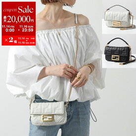 【11/14-11/16限定・最大2万円OFFクーポン配布中】FENDI フェンディ ショルダーバッグ BAGUETTE MINI バゲット ミニ 8BS017 A72V レディース ハンドバッグ レザー FFロゴ ズッカ柄 鞄 カラー2色 8BS017A72VF15ZW