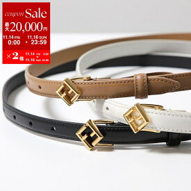 【11/14-11/16限定・最大2万円OFFクーポン配布中】FENDI フェンディ ベルト FFダイヤモンド 1.5CM 8C0742 ANSS レディース レザー ナローベルト FFメタルロゴ カラー3色 8C0742ANSSF0KUR