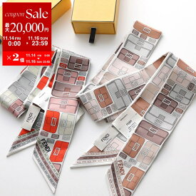 【11/14-11/16限定・最大2万円OFFクーポン配布中】FENDI フェンディ スカーフ WRAPPY BAGUETTE ラッピー バンドゥ FXT011 AUME レディース リバーシブル シルク FFロゴ バゲットバッグモチーフ カラー2色