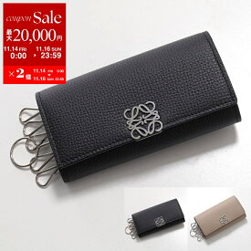 【11/14-11/16限定・最大2万円OFFクーポン配布中】LOEWE ロエベ キーケース ANAGRAM アナグラム C821K92X01 レディース メンズ レザー 6連 メタルロゴ カラー2色