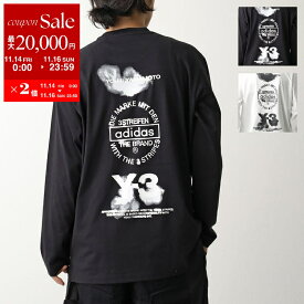 【11/14-11/16限定・最大2万円OFFクーポン配布中】Y-3 ワイスリー カットソー GRAPHIC LONG SLEEVE TEE グラフィック ロングスリーブ GFX LS TEE JX4747 KE5094 メンズ コットン 長袖Tシャツ ロンT クルーネック ロゴ カラー2色