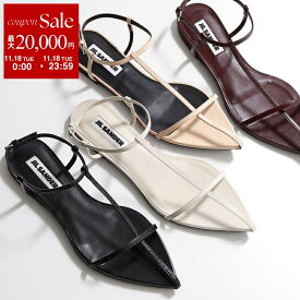 【11/18限定・最大2万円OFFクーポン配布中】JIL SANDER ジルサンダー フラットサンダル J15WP0081 P6521 TRIPON レディース ポインテッドトゥ ストラップ ケージサンダル レザー 靴 カラー4色
