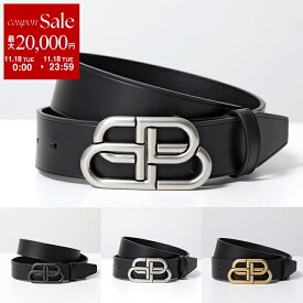 【11/18限定・最大2万円OFFクーポン配布中】BALENCIAGA バレンシアガ ベルト BB LARGE BELT 35 ラージ 570370 1CH0B 1CH04 1000 レディース レザー ロゴメタルバックル カラー3色