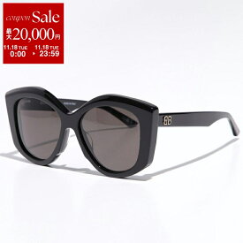 【11/18限定・最大2万円OFFクーポン配布中】BALENCIAGA バレンシアガ サングラス BB0126S レディース バタフライ型 セルフレーム フルリム メタルロゴ アイウェア カラー2色