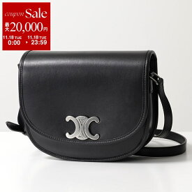 【11/18限定・最大2万円OFFクーポン配布中】CELINE セリーヌ ショルダーバッグ Medium Besace ミディアム ブザス 114453FH1.38SI メンズ Triomphe トリオンフ レザー 鞄 Black