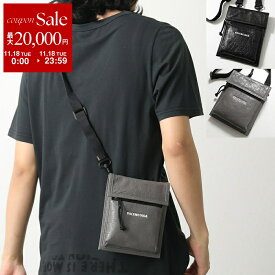 【11/18限定・最大2万円OFFクーポン配布中】BALENCIAGA バレンシアガ ショルダーバッグ EXPLORER POUCH STRAP エクスプローラー ストラップ付きスモールポーチ 655982 1VG7X メンズ レザー クロスボディ ロゴ 鞄 カラー2色