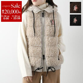 【11/18限定・最大2万円OFFクーポン配布中】MONCLER GRENOBLE モンクレール グルノーブル ダウンベスト 8G00014 899A9 レディース ジレ TEDDY テディ フリース フード付き ロゴ カラー3色