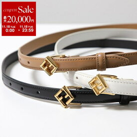 【11/18限定・最大2万円OFFクーポン配布中】FENDI フェンディ ベルト FFダイヤモンド 1.5CM 8C0742 ANSS レディース レザー ナローベルト FFメタルロゴ カラー3色 8C0742ANSSF0KUR