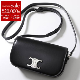 CELINE セリーヌ ショルダーバッグ 117893BF4.38SI レディース SMALL スモール Triomphe トリオンフ レザー クロスボディ ポシェット 鞄 Black