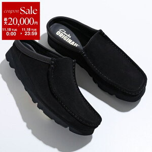 y11/18Eő2~OFFN[|zzzClarks N[NX Xb| 26180443 WALLABEE SLIP r[Xbv Y XG[h JV Vibram\[ V[Y C BLACK-SUEDE