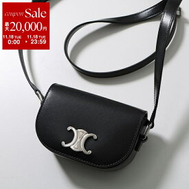 【11/18限定・最大2万円OFFクーポン配布中】CELINE セリーヌ ショルダーバッグ MINI CROSSBODY BAG ミニ クロスボディバッグ 10N673DPV.38DI メンズ レザー トリオンフ ミニバッグ 鞄 Black