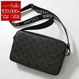 【11/18限定・最大2万円OFFクーポン配布中】CELINE セリーヌ ショルダーバッグ Horizontal Messenger ホリゾンタル 197202DND.38OS レディース トリオンフキャンバス メッセンジャーバッグ 鞄 ブラック