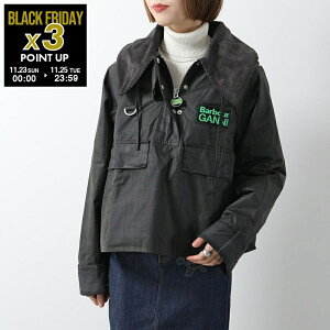 Barbour × GANNI ouA[ Kj[ R{ u] Anorak Smock AmbN XbN LWX1452 fB[X bNXWPbg vI[o[ t[ht TN11