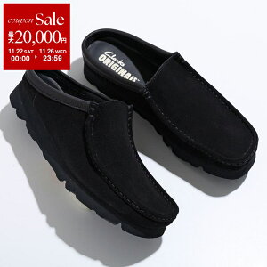 yubNtCf[E11/22`26Eő2~OFFN[|zClarks N[NX Xb| 26180443 WALLABEE SLIP r[Xbv Y XG[h JV Vibram\[ V[Y C BLACK-SUEDEydc_