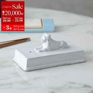 Astier de Villatte AXeBGEhEBbg CZXz_[ Lion on Slab Incense Holder ENCLIO3 CI   yԕiszydc_kikakuz