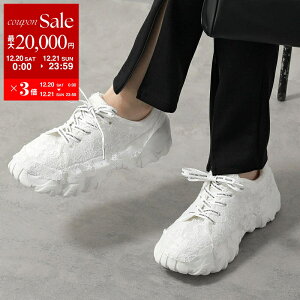 �y�ő�2���~OFF�N�[�|���ΏہE12/20�`21����zMAISON MAVERICK PRESENTS ���]�� �}�[�x���b�N �X�j�[�J�[ Bumpy Sole Lace Sneaker MS2497 ���f�B�[�X ���[�J�b�g ���[�X ���� �V���[�Y �C WHITE�ydc_kikaku�z