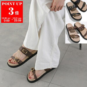 CAMINANDO �J�~�i���h �T���_�� DOUBLE BUCKLE SANDALS 2516W ���f�B�[�X �X�E�F�[�h �_�u���o�b�N�� �t���b�g �V���[�Y �C �J���[2�F