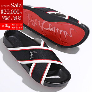 �y�ő�2���~OFF�N�[�|���ΏہE1/24�`25����zChristian Louboutin �N���X�`�������u�^�� �T���_�� HOT CROSS BIZZ DONNA FLAT 1240840 ���f�B�[�X �N���X�x���g �V���[�Y �C CM47