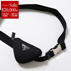 �y�ő�2���~OFF�N�[�|���ΏہE5/20����zPRADA �v���_ �E�G�X�g�|�[�` 2CN087 2DMN �����Y �x���g �i�C���� �{�f�B�o�b�O �g���C�A���O�����S �� F0002/NERO