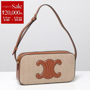 �y�ő�2���~OFF�N�[�|���ΏہE3/14�`3/15����zCELINE �Z���[�k �n���h�o�b�O Camera Sholder Bag �J���� �V�����_�[ 199182EG1.02ET ���f�B�[�X Triomphe �g���I���t ���U�[ �~�j�o�b�O �� Beige-Tan