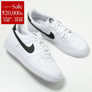 �y�ő�2���~OFF�N�[�|���ΏہE3/18����zNIKE �i�C�L �X�j�[�J�[ AIR FORCE 1 07 �G�A �t�H�[�X ���� CT2302-100 �����Y ���[�J�b�g 4cm �V���[�Y �C WHITE-BLACK
