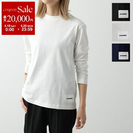 JIL SANDER+ ジルサンダー プラス 長袖 Tシャツ 【1枚単品】J40GC0002 J45048 レディース クルーネック カットソー ロンT ロゴラベル コットン カラー3色