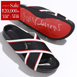 �y�ő�2���~OFF�N�[�|���ΏہE5/10����zChristian Louboutin �N���X�`�������u�^�� �T���_�� HOT CROSS BIZZ DONNA FLAT 1240840 ���f�B�[�X �N���X�x���g �V���[�Y �C CM47 1240840CM47�ydc_kikaku�z