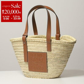 【最大2万円OFFクーポン対象・5/15限定】LOEWE ロエベ かごバッグ BASKET BAG バケットバッグ A223S92XAX 327.02.S92 レディース ミディアム ラフィア×レザー カゴバッグ バスケット トート 鞄 2435/NATURAL-TAN【dc_kikaku】