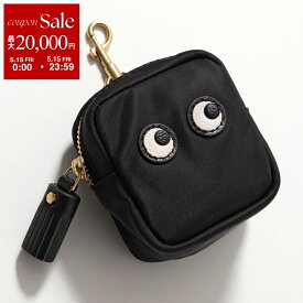 【最大2万円OFFクーポン対象・5/15限定】ANYA HINDMARCH アニヤハインドマーチ イヤホンケース アイズ イヤホン ポーチ 193610 レディース ナイロン エアーポッズ エアポッズ BLACK 5050925193610 【dc_kikaku】
