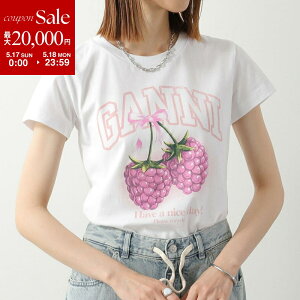 �y�ő�2���~OFF�N�[�|���ΏہE5/17�`5/18����zGANNI �K�j�[ T�V���c Baby Fit T-shirt Raspberry A1050185 11026 ���f�B�[�X ���S �R�b�g�� ���� �J�b�g�\�[ �N���[�l�b�N 151/Bright-White