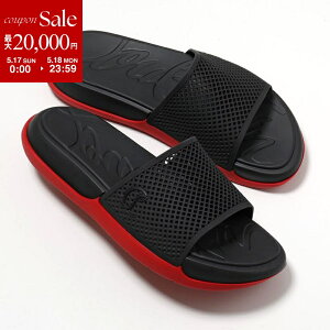 �y�ő�2���~OFF�N�[�|���ΏہE5/17�`5/18����zChristian Louboutin �N���X�`�������u�^�� �T���_�� EASY BREEZY FLAT �C�[�W�[ �u���[�W�[ 1260773 �����Y ���o�[ �~���[�� 4cm �V���[�Y �C BK01/BLACK 1260773BK01