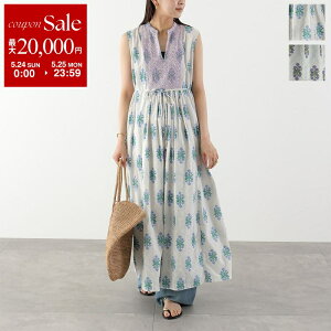 �y�ő�2���~OFF�N�[�|���ΏہE5/24�`25����zne Quittez pas �k�L�e�p �����s�[�X Cotton Jacquard Iberis Print Embroidery Sleeveless Dress 010561WA3 ���f�B�[�X �h���X �ԕ� �m�[�X���[�u �����O��ydc_kikaku�z