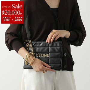 CELINE �Z���[�k �N���b�`�o�b�O 10L583EWJ.38NO ���f�B�[�X ���U�[ �L���e�B���O ���S �`�F�[�� ���X�g���b�g�t�� �|�[�` �� �u���b�N