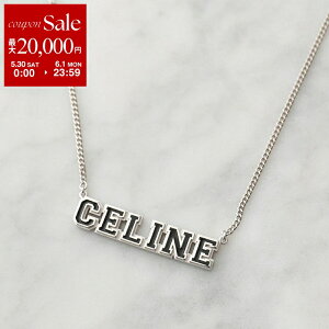 CELINE �Z���[�k ���j���F���V�e �l�b�N���X 460DS6SSE.38NS ���f�B�[�X ���S �`�F�[�� �X�^�[�����O�V���o�[ �A�N�Z�T���[ BLACK/SILVER