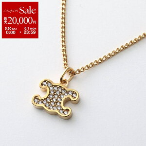 CELINE �Z���[�k �l�b�N���X 460GB6BZI.35OR ���f�B�[�X �g���I���t �y���_���g �N���X�^������ �A�N�Z�T���[ Gold