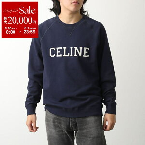 CELINE �Z���[�k �X�E�F�b�g RY07D670Q.CBE3 �����Y �g���[�i�[ ���S �N���[�l�b�N ���[�Y�t�B�b�g �R�b�g�� ���O�����X���[�u �l�C�r�[