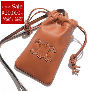 CELINE �Z���[�k �t�H���P�[�X 10L163ETK.04LU ���f�B�[�X ���U�[ �g���I���t �V�����_�[�o�b�O �~�j�o�b�O �t�H���|�[�` �� Tan