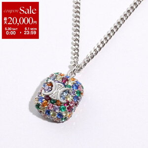 CELINE �Z���[�k �l�b�N���X 461OM6BCZ.14AG �����Y �A�C�X�h �g���I���t �y���_���g �L���[�r�b�N�W���R�j�A �`�F�[�� �A�N�Z�T���[ Multicolor/Silver