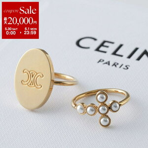 CELINE �Z���[�k �����O 460QO6PRB.01GI ���f�B�[�X 2�_�Z�b�g �g���I���t �p�[�� ���S �w�� �A�N�Z�T���[ Gold/Ivory