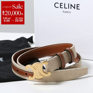 CELINE �Z���[�k �i���[�x���g Triomphe �g���I���t 45BLW2ARA.02NT ���f�B�[�X �~�f�B�A�� 25MM ���^���o�b�N�� Natural/Tan