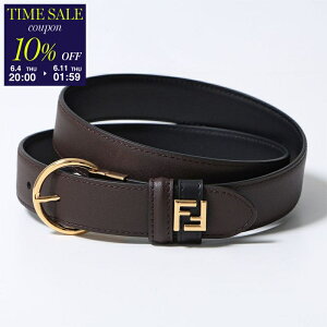 �y10��OFF�N�[�|���ΏہE6/4-20���`�zFENDI �t�F���f�B �x���g 8C0753 AAIW ���f�B�[�X ���U�[ ���o�[�V�u�� FF���S ���^���p�[�c F1DDQ/BLACK+CHOCOLATE 8C0753AAIWF1DDQ�ycp_ten�z