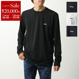 【最大2万円OFFクーポン対象・7/18～7/20限定】HUGO BOSS ヒューゴボス 長袖 Tシャツ Tee Long 50506365 メンズ ロンT カットソー ロゴ クルーネック ストレッチ コットン混紡 カラー4色
