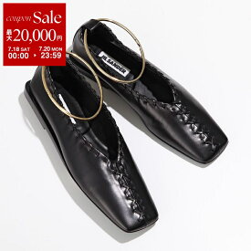 【最大2万円OFFクーポン対象・7/18～7/20限定】 JIL SANDER ジルサンダー フラットシューズ ballerina バレリーナ J15WZ0009 P4864 レディース リング レースアップ ステッチ メタルアンクレット 靴 カラー2色 J15WZ0009P4864001